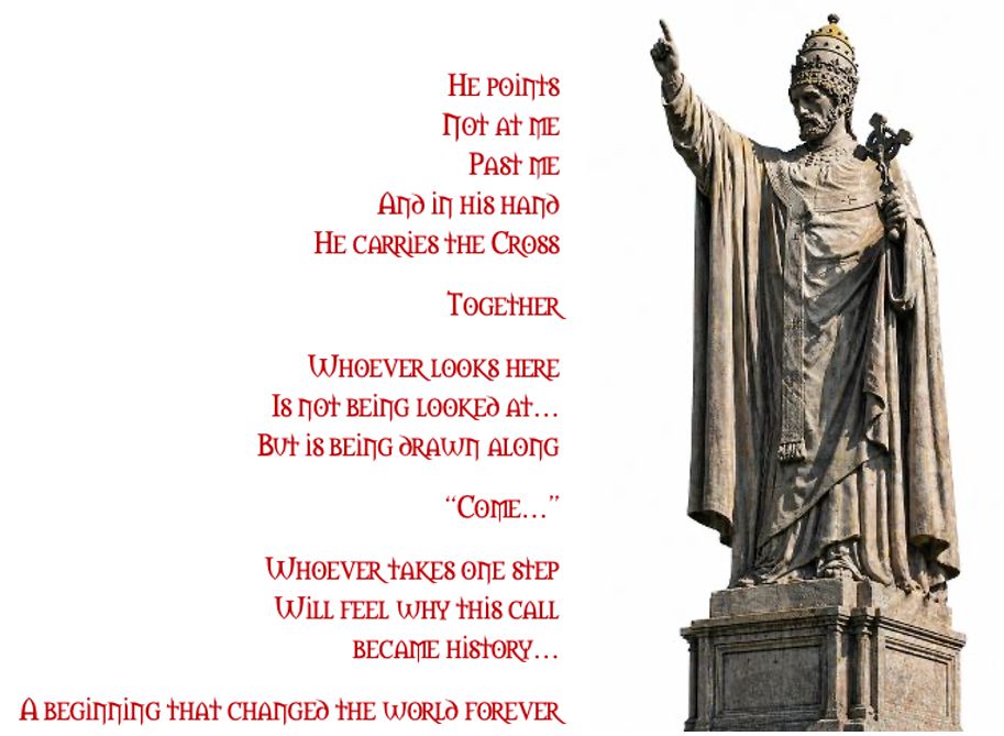 pope Urbanus II with tekst