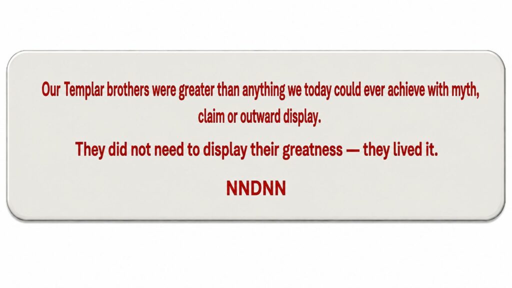 English: 2 statement Templars’ true values and standards + NNDNN