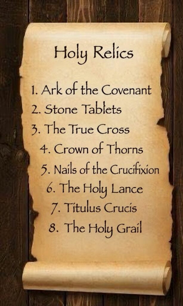 List of relics English