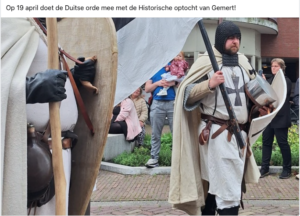Historisk procession med den Tyska Gemertheorden