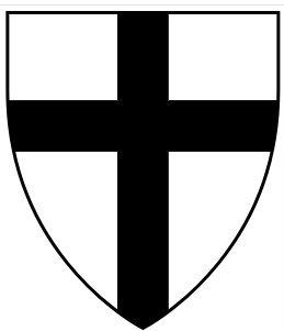 Wapenschild van de Teutonen met zwart kruis